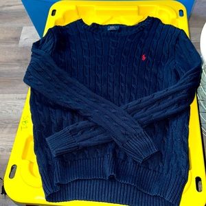 Blue Cable Knit Sweater (XL)